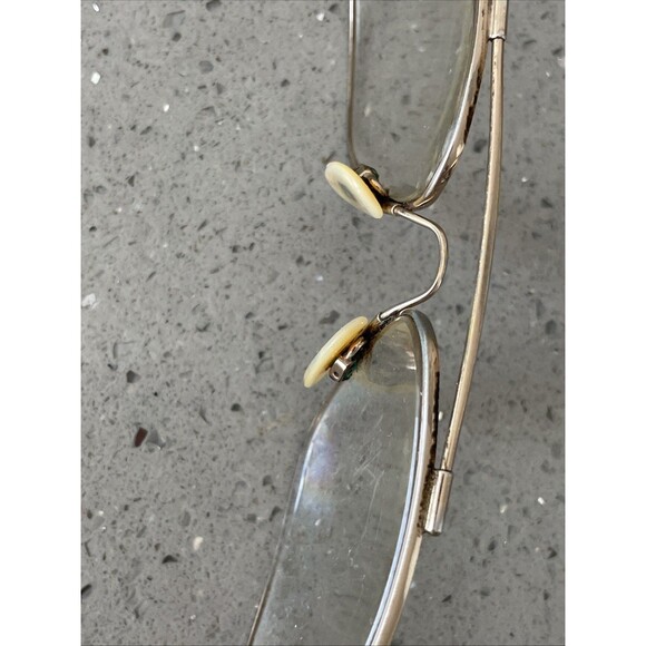 Marchon Autoflex w Flexon Eyeglasses Frames ONLY 40 Gold Full Rim 58-15-150 - Picture 13 of 16